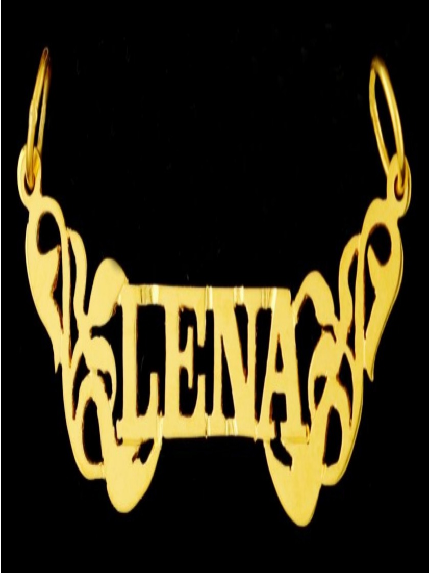 21K Personalized Nameplate Necklace – 8543
