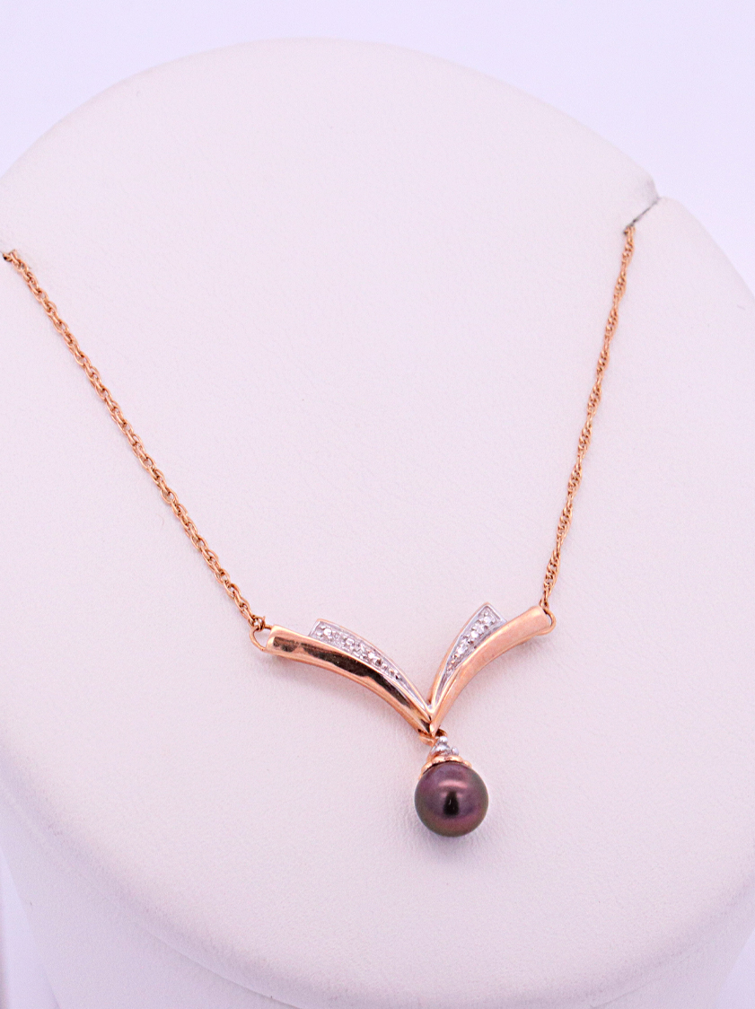 10K Yellow Gold Diamond Necklace – 36363