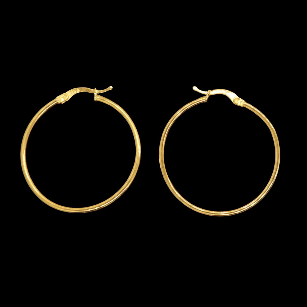 21K Gold Stud Drop Earrings - SW32365