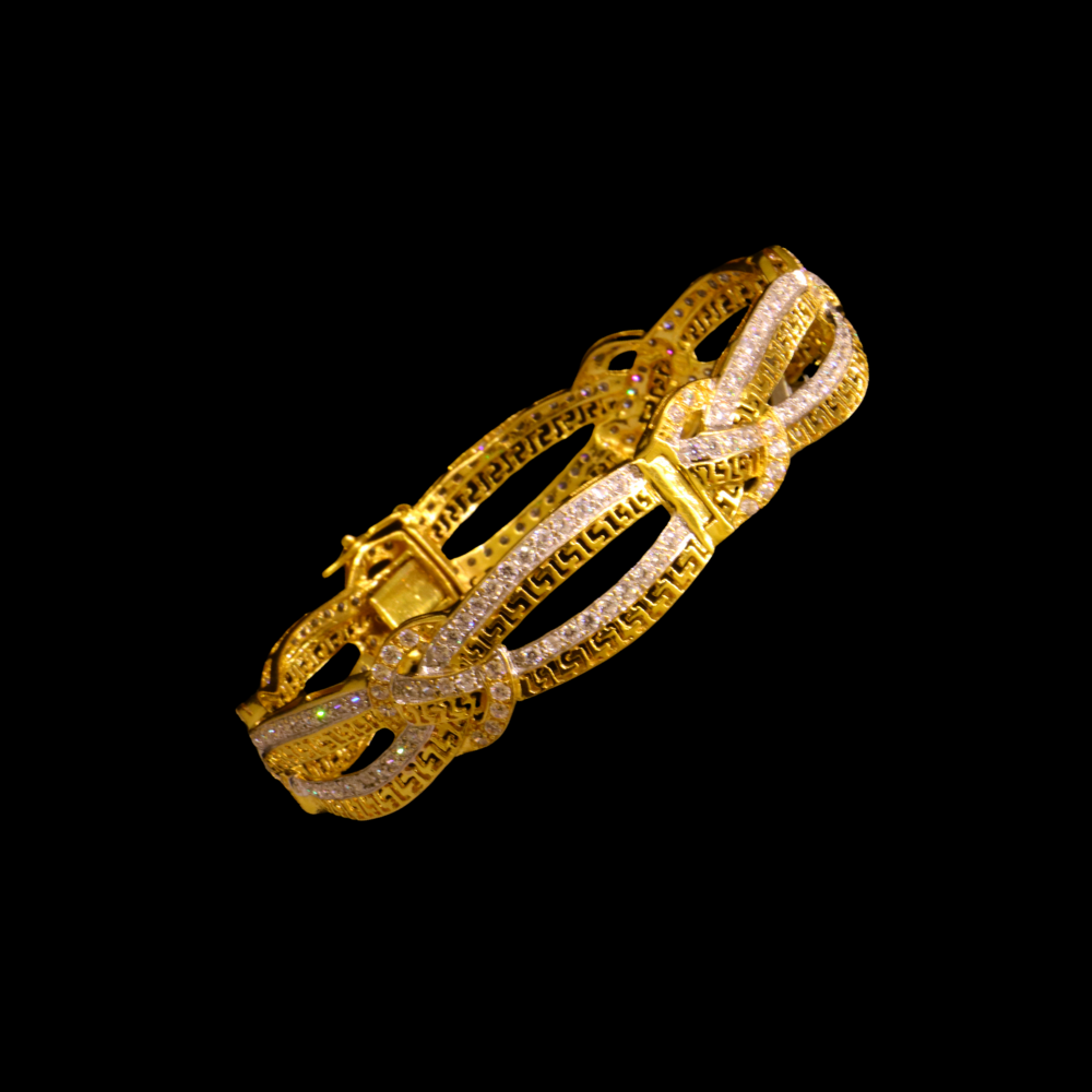 21K Gold Bangle Bracelet – SW23991 image 2 of 2
