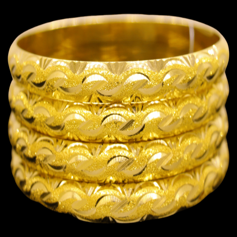 21K Gold Bangle Set, XL (22) – SW30334