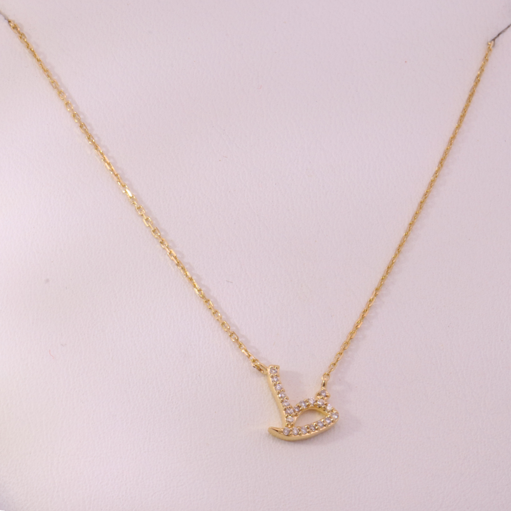14K Yellow Gold Diamond Necklace – SW24482