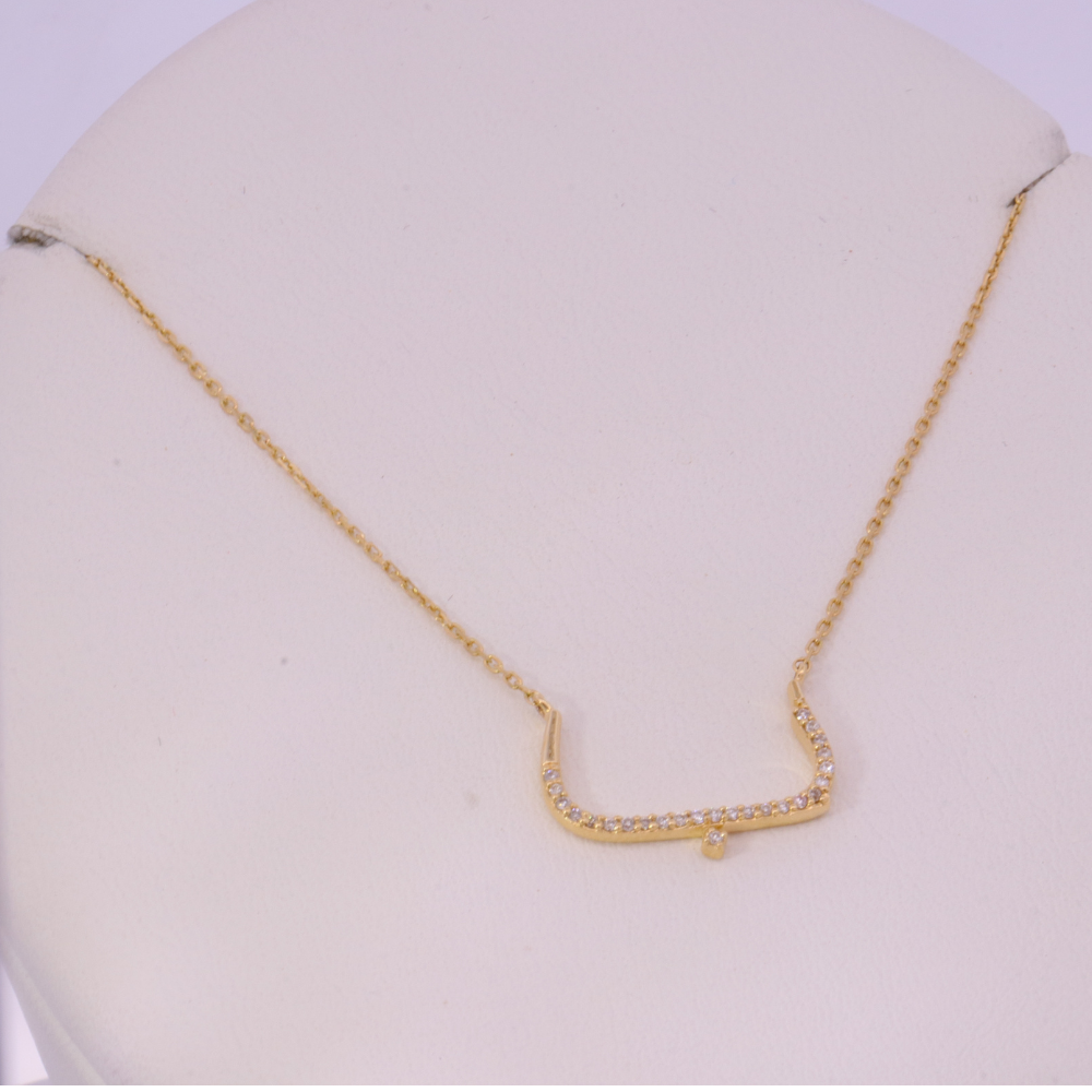 14K Yellow Gold Diamond Necklace – SW24468