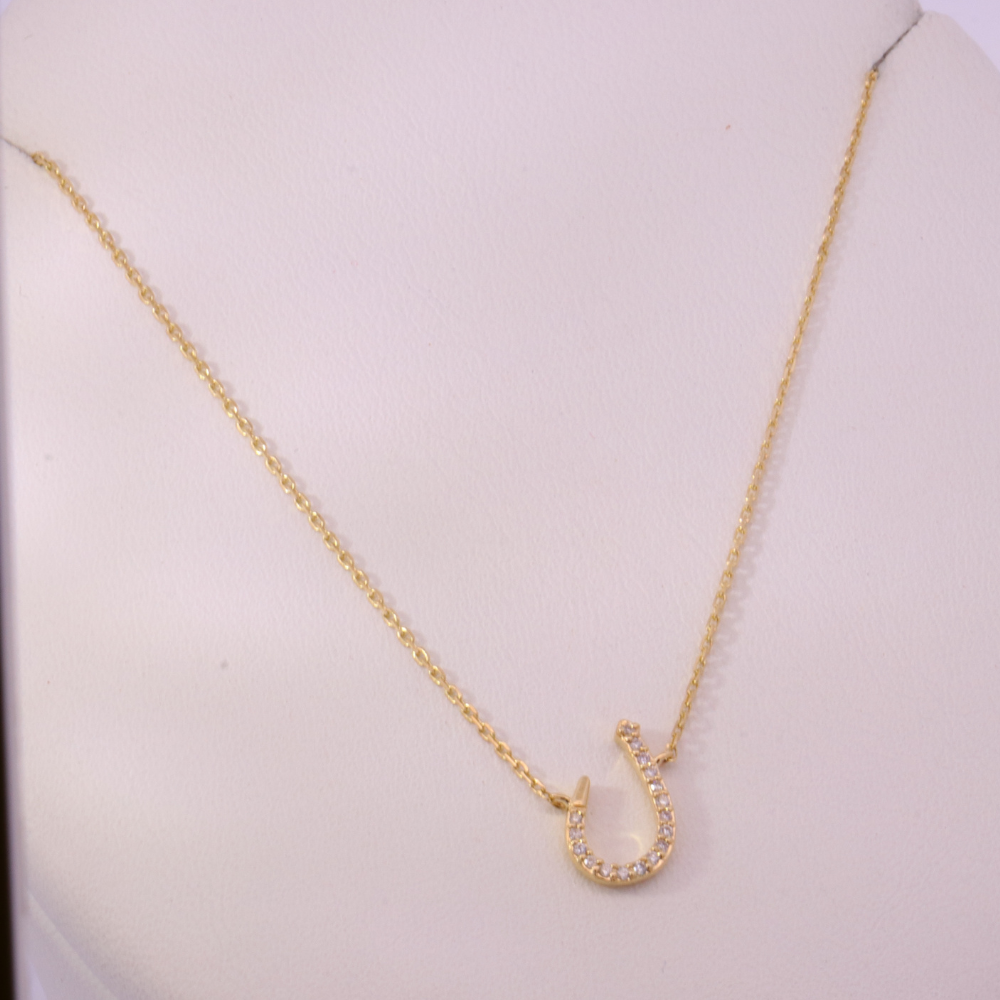 14K Yellow Gold Diamond Necklace – SW24488