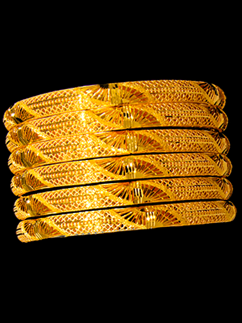21K Gold Bangle Set, L (21) – SW14122 image 2 of 2