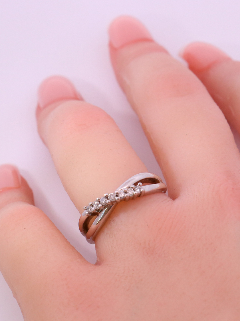 10K White Gold Diamond Ring – SW13951