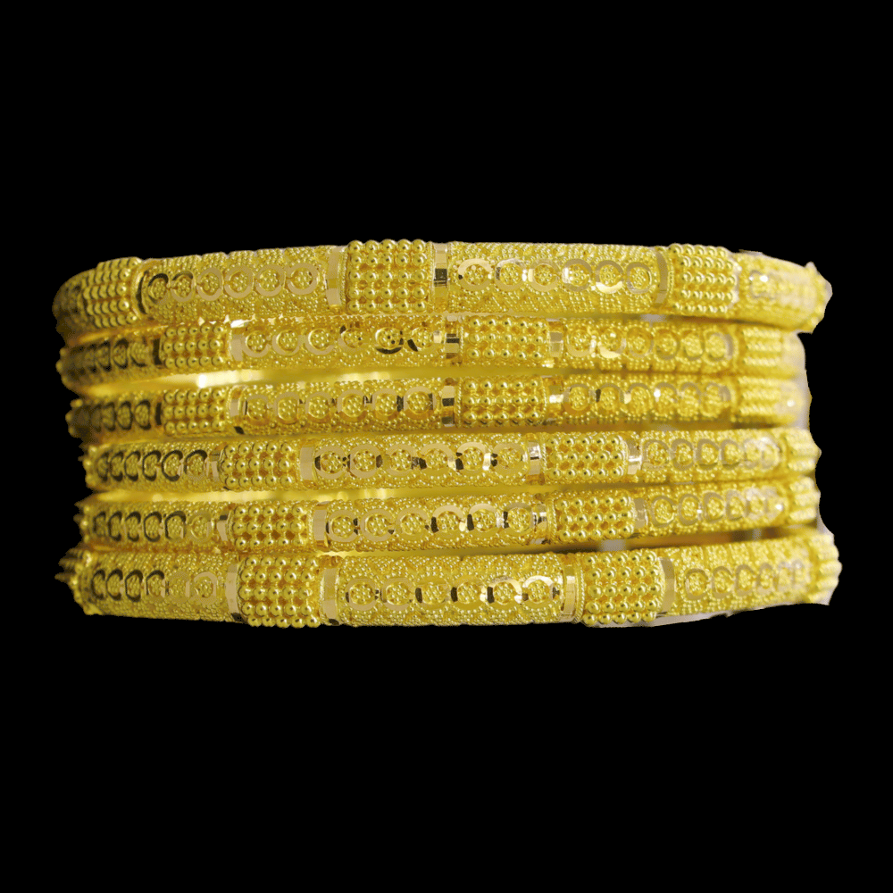 22K Gold Bangle Set, M (20) – SW30283