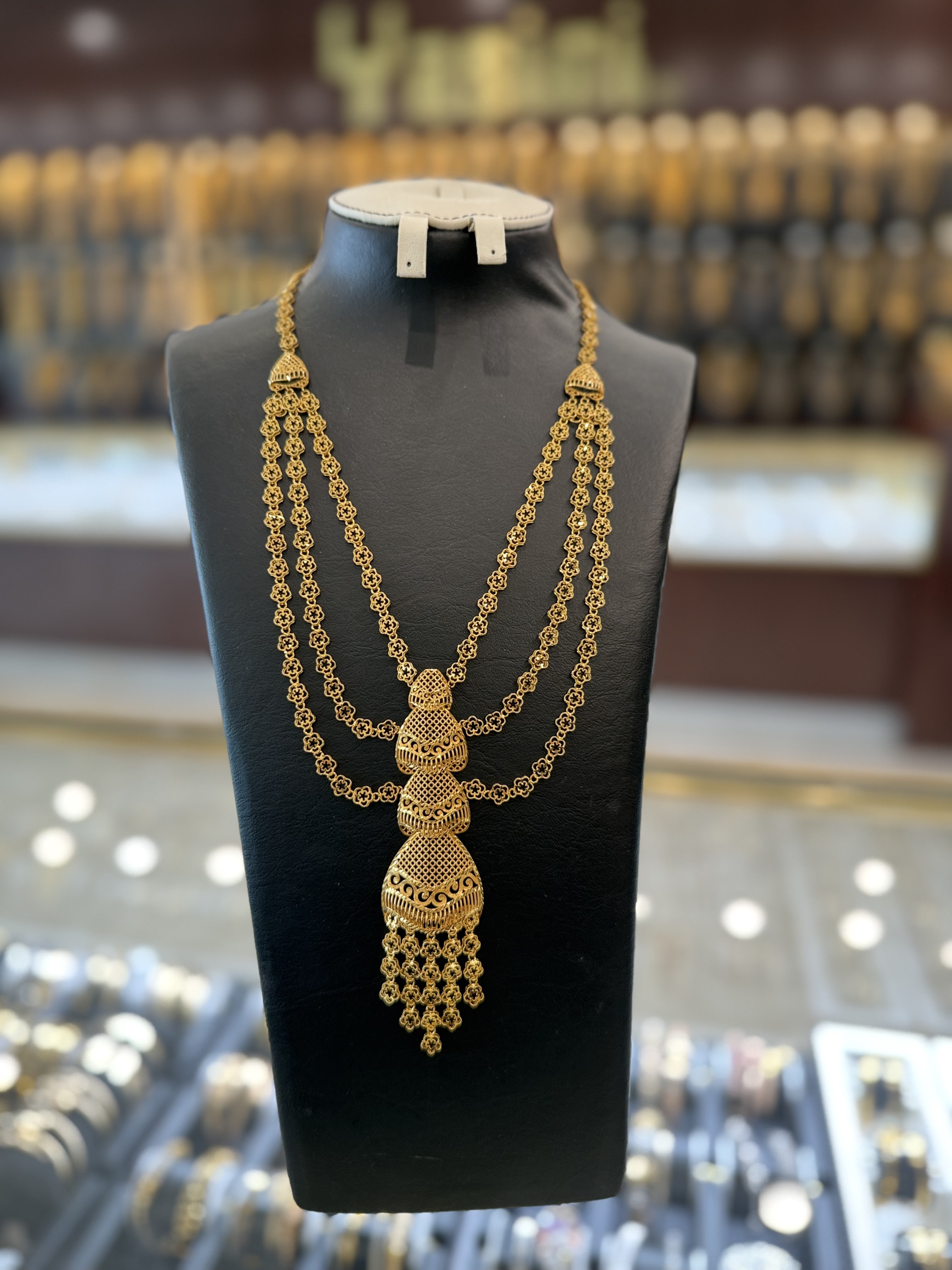 21K Gold Long Necklace - FL28058