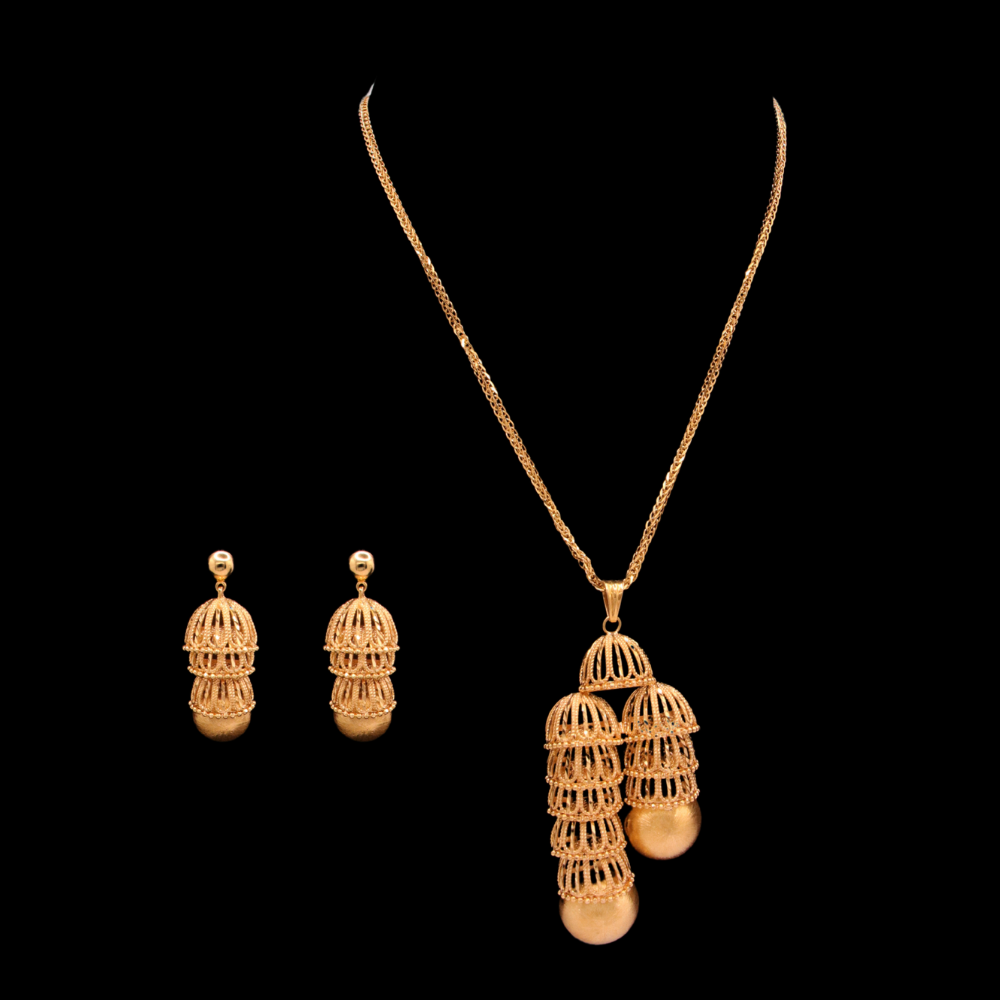 21K Gold Necklace Set