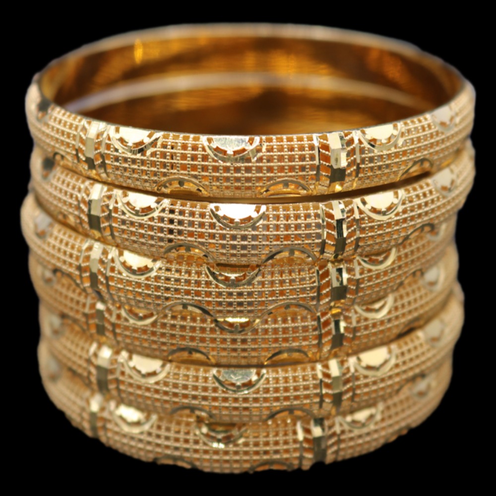 21K Gold Bangle Set, XL (22) – SW22121 image 2 of 2