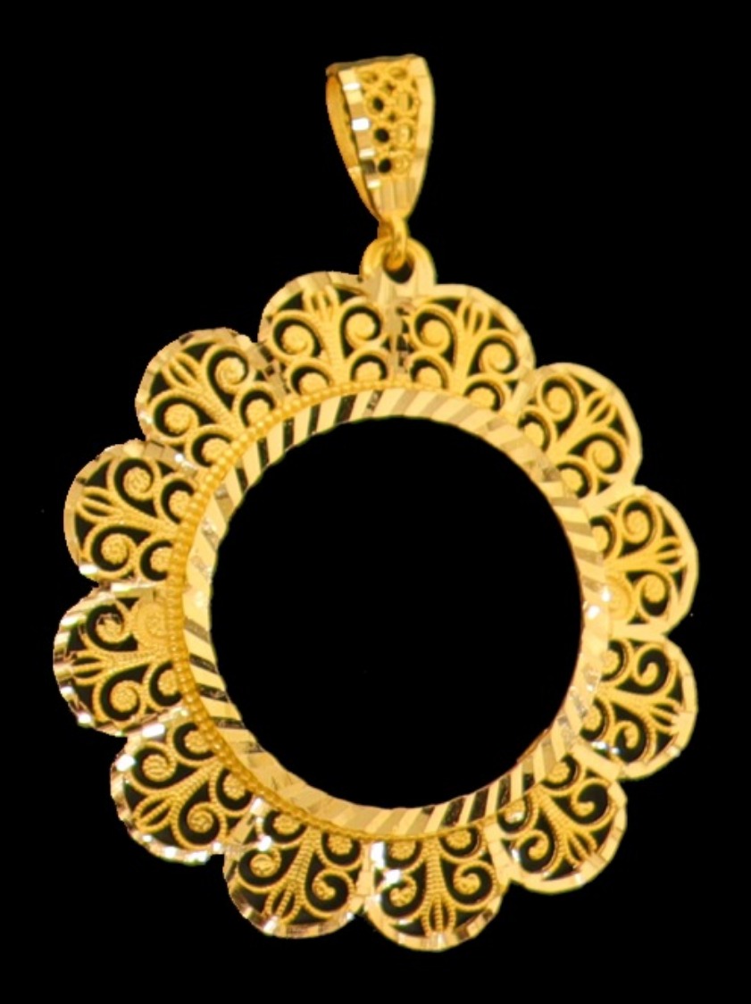 21K Gold Coin Frame – 20058
