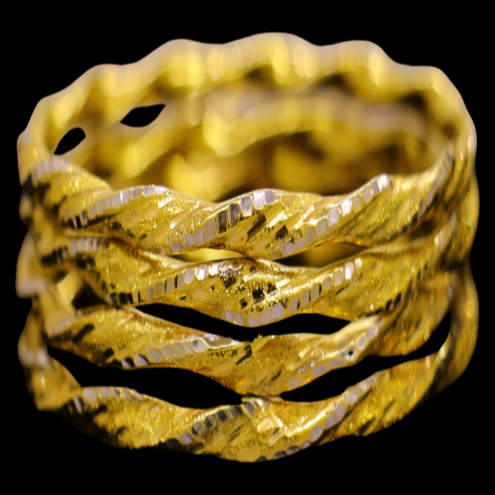 21K Gold Bangle Set, M (20) – SW26835