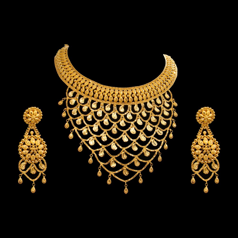 22K Gold Necklace Set