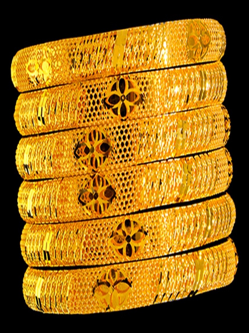 21K Gold Bangle Set, L (21) – 38104 image 2 of 2