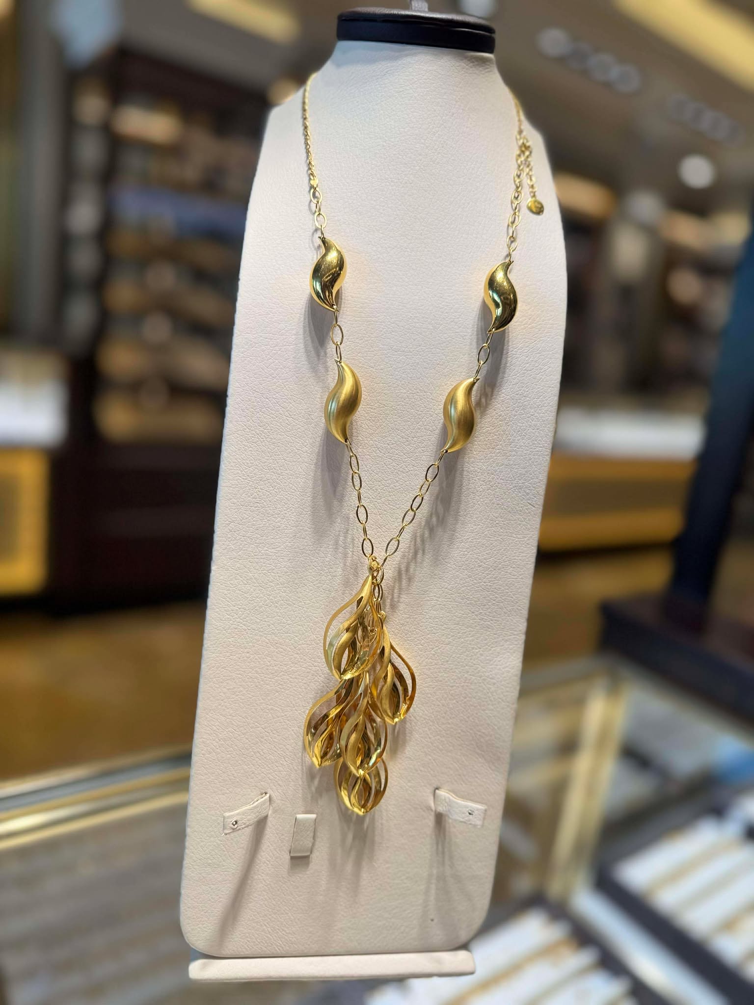 21K Gold Long Necklace - SB27964