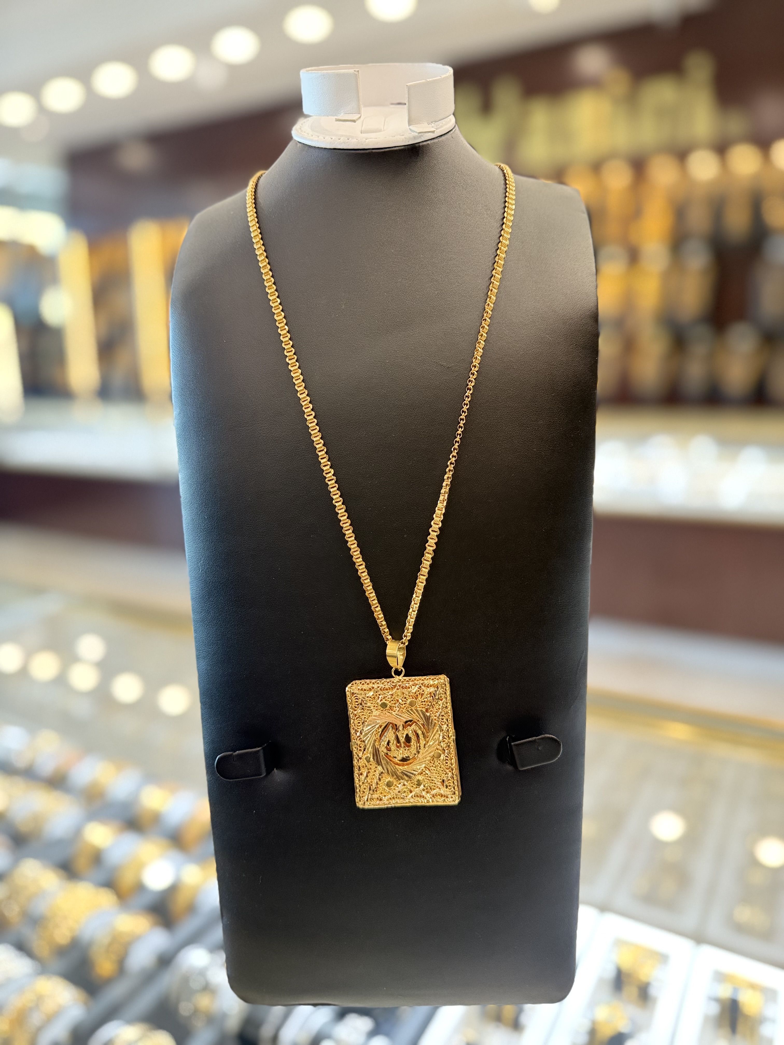 21K Gold Long Necklace - FL31488