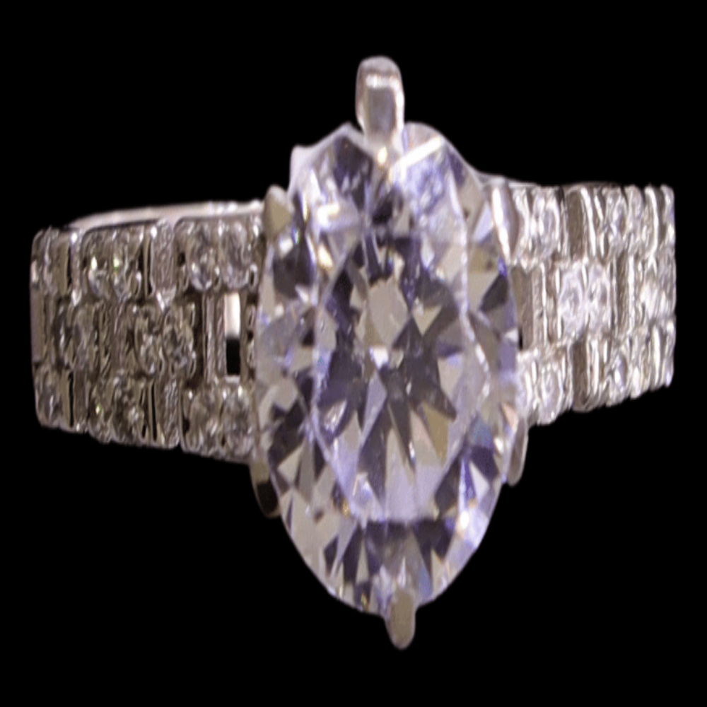 18K White Gold Bridal Ring
