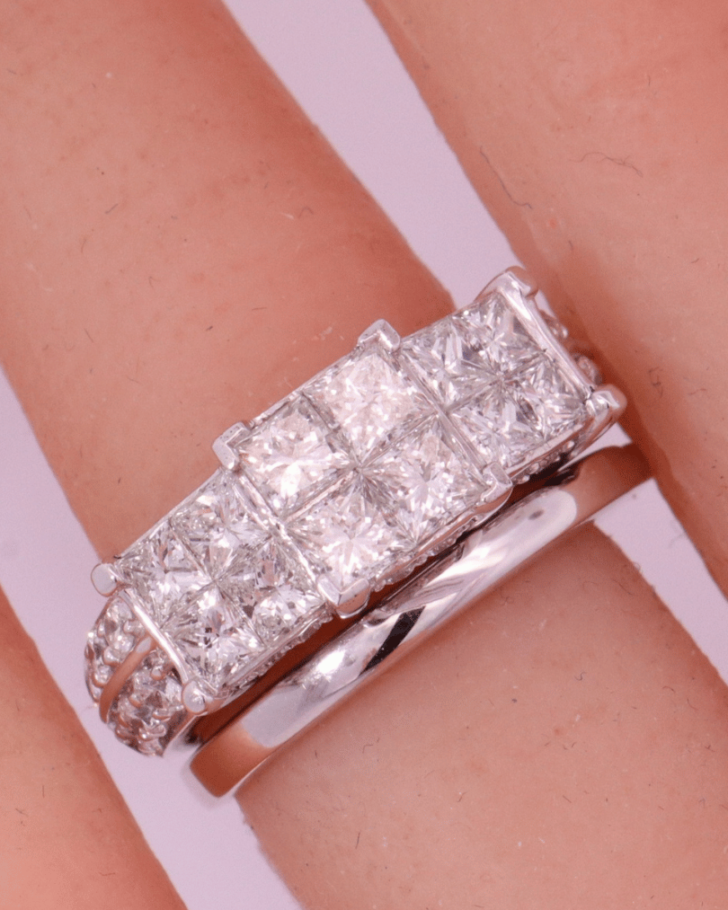 14K White Gold Diamond Bridal Set - SW22589, 13