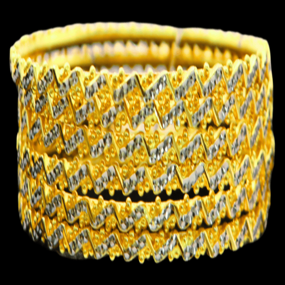 22K Gold Bangle Set, XS (18) – SD33307