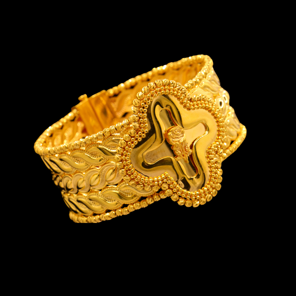 21K Gold Bangle Bracelet – SD23233 image 2 of 2