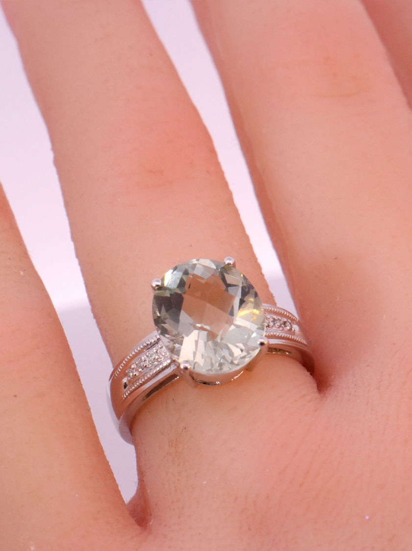 14K White Gold Diamond Ring – SW13935