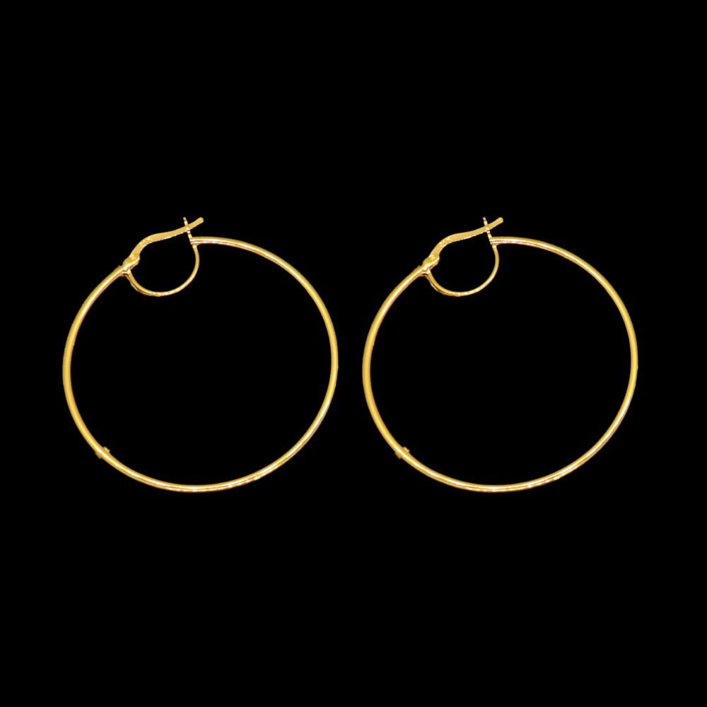 21K Gold Stud Drop Earrings - SW32967