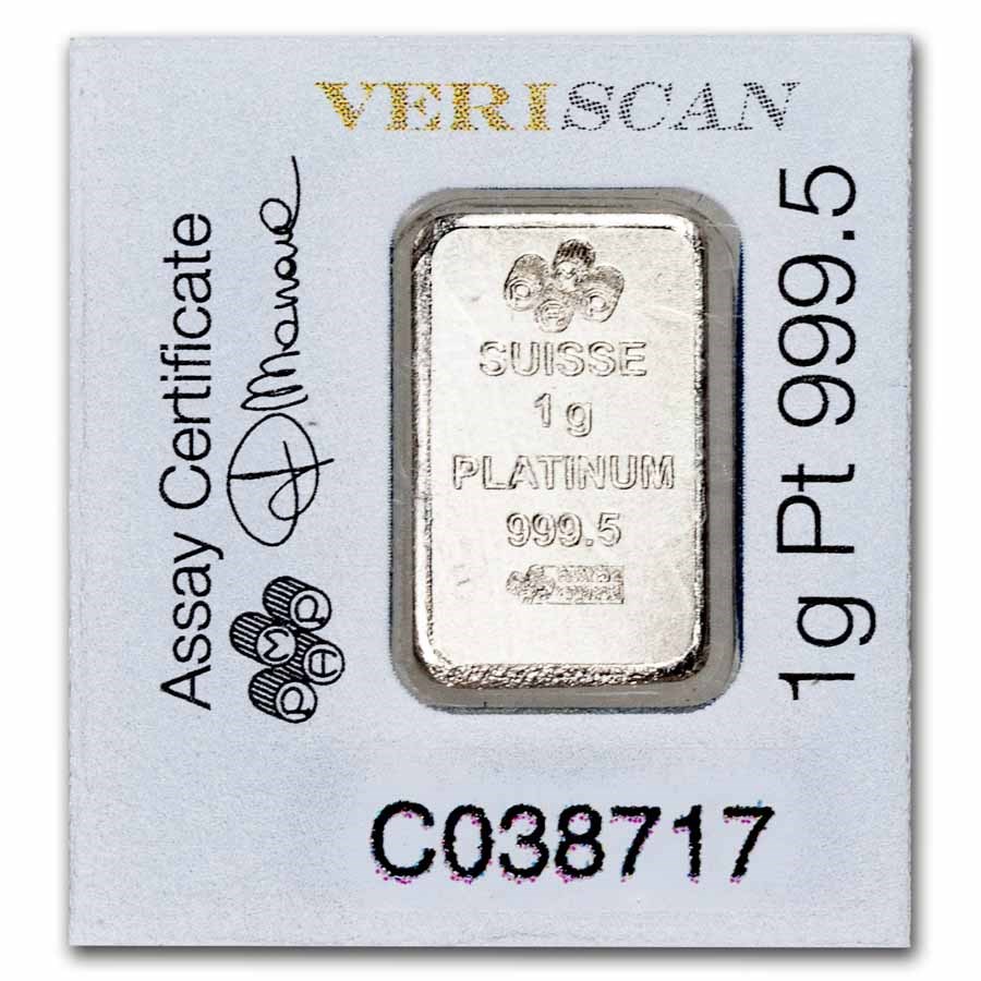 1 Gram Platinum Bar – SW15351 image 3 of 5