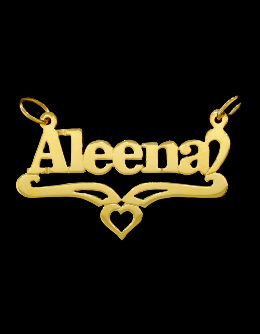 21K Personalized Nameplate Necklace – 11084