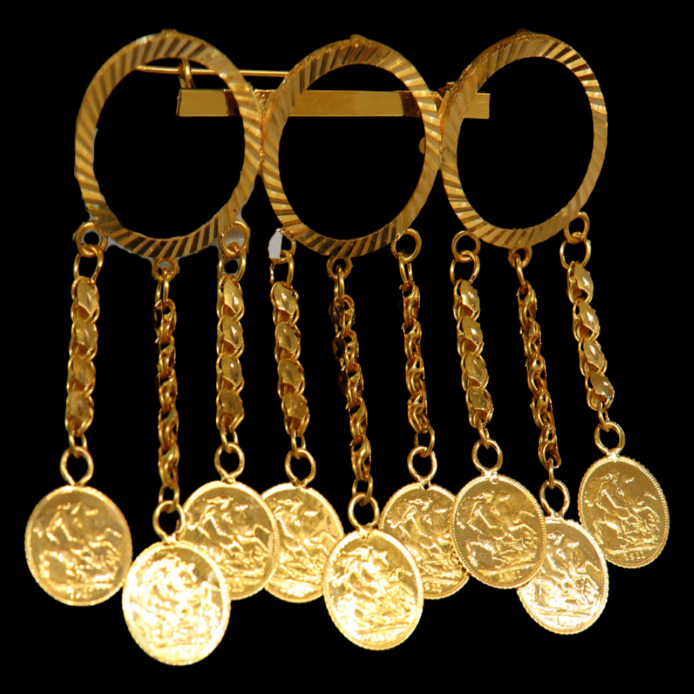 21K Gold Coins Pin