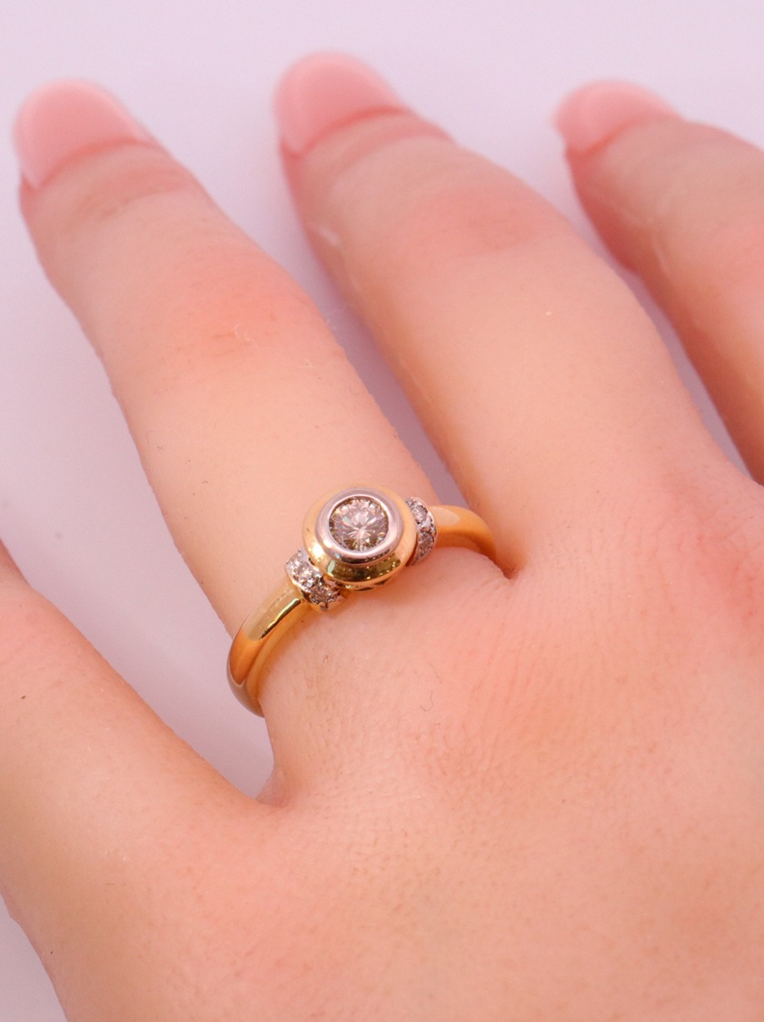 14K Yellow Gold Diamond Ring - – SW10185