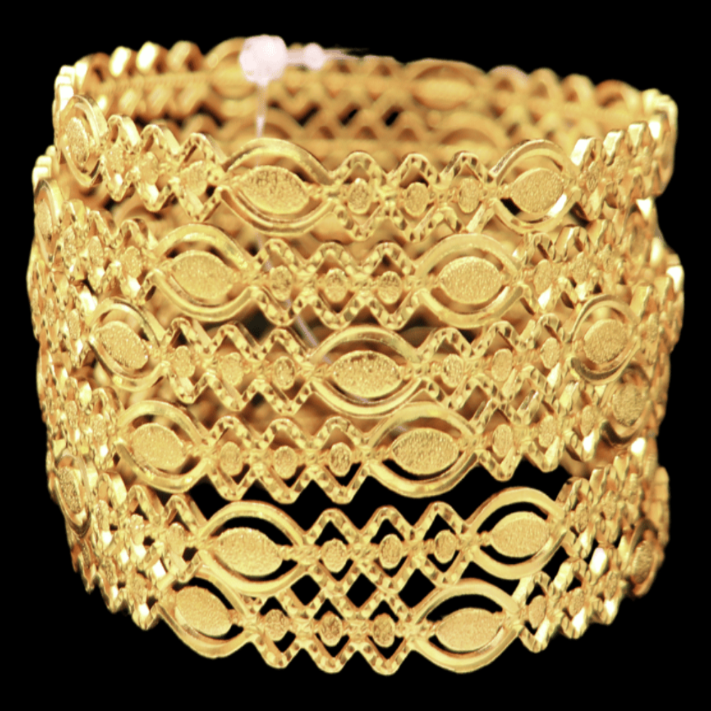 22K Gold Bangle Set (M)