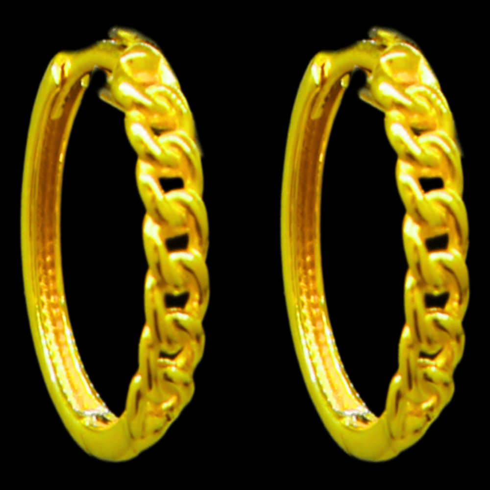 21K Gold Drop Earrings - SW33402