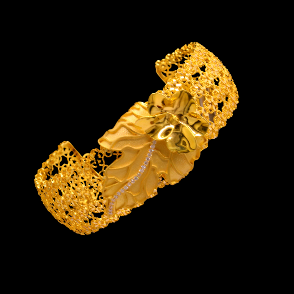 21K Gold Bangle Bracelet – SD23240 image 2 of 2