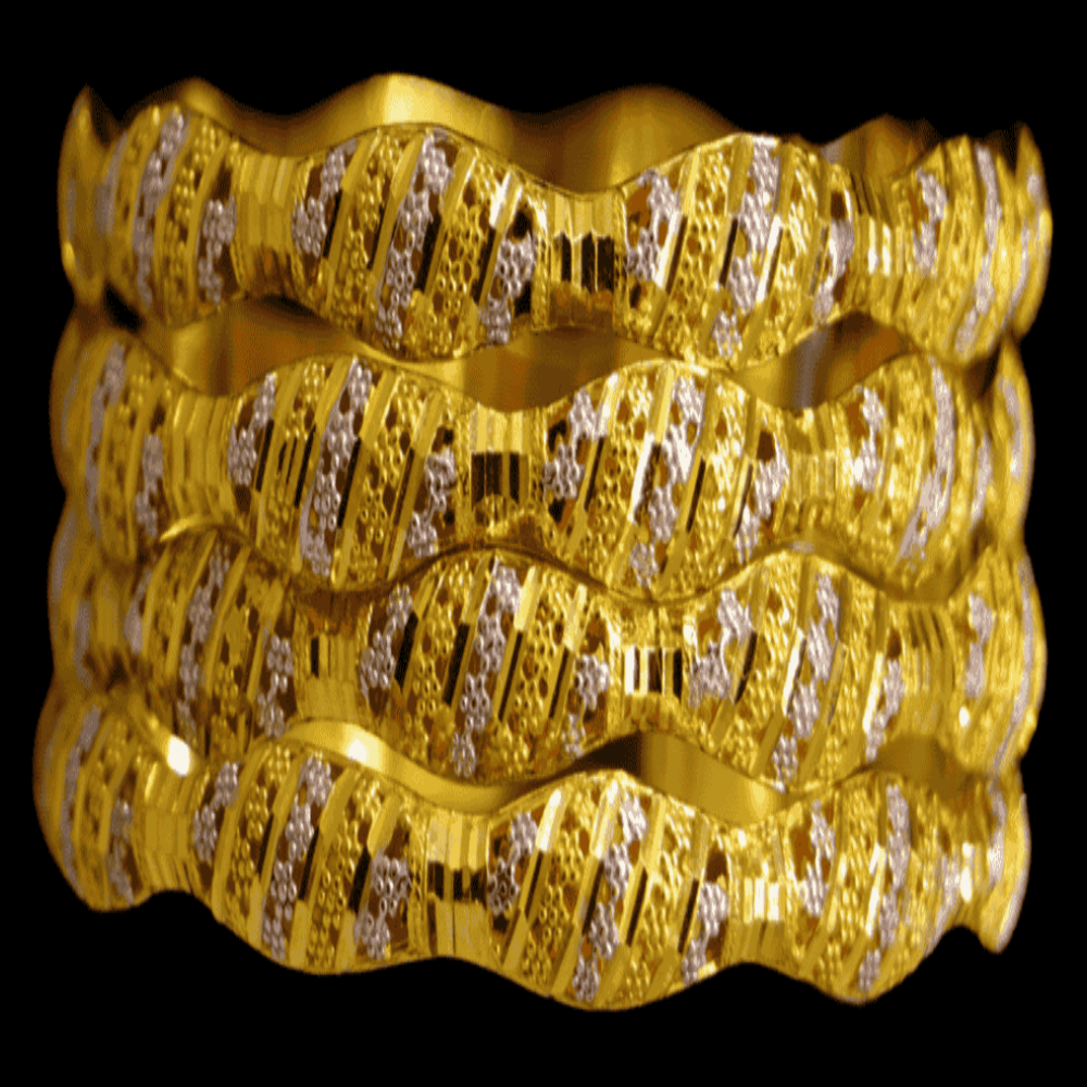 21K Gold Bangle Set, M (20) – SW25339