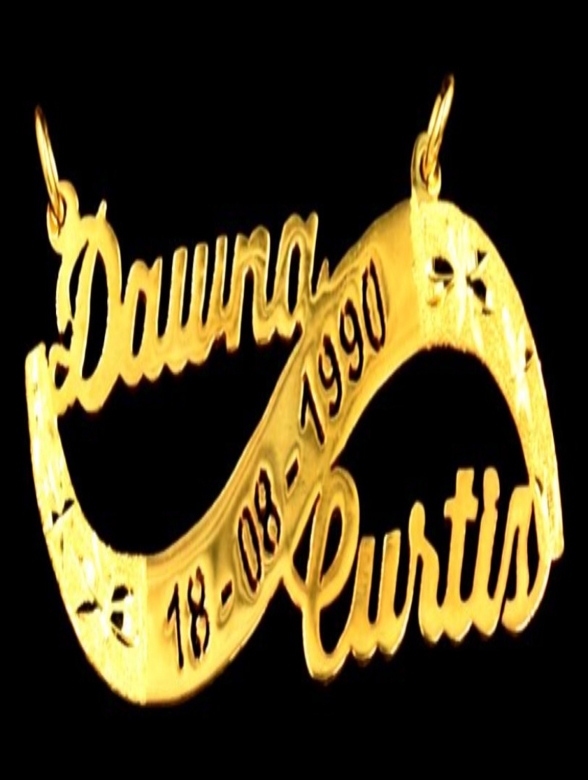 21K Personalized Nameplate Necklace – 8374