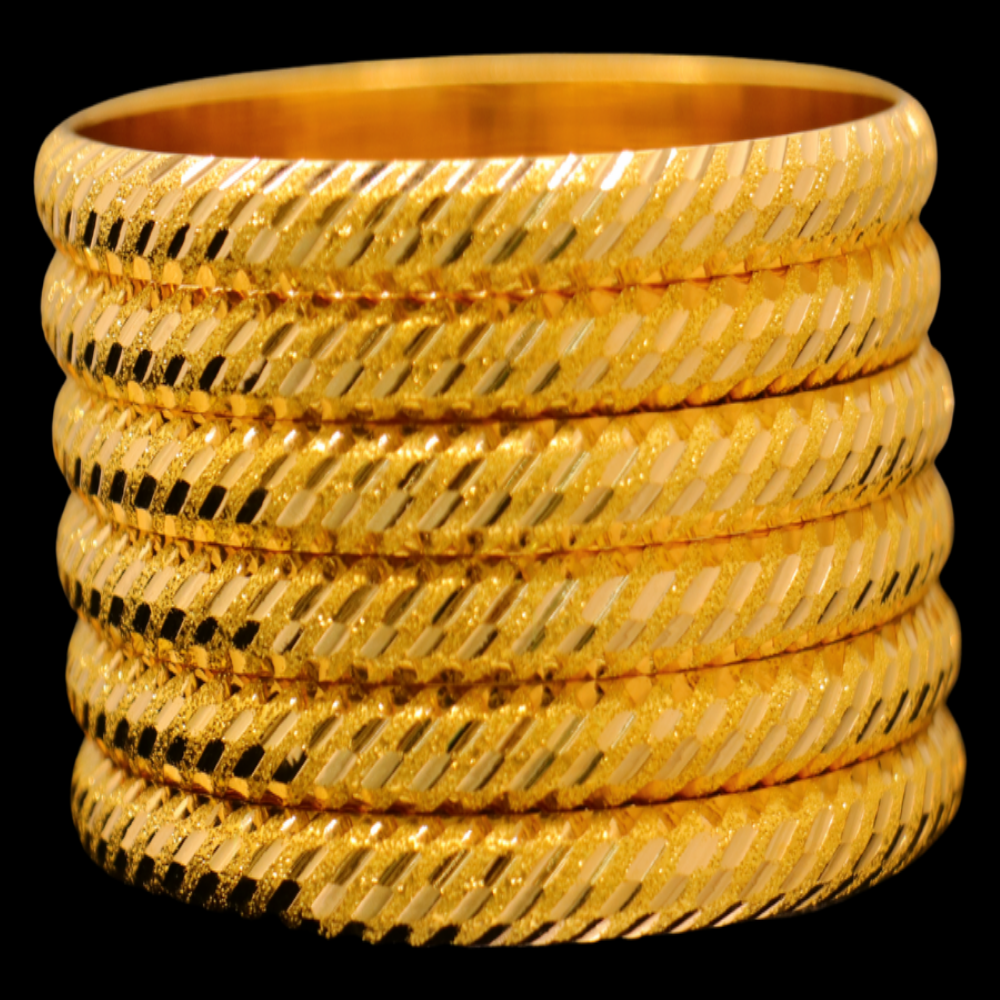 21K Gold Bangle Set (L)
