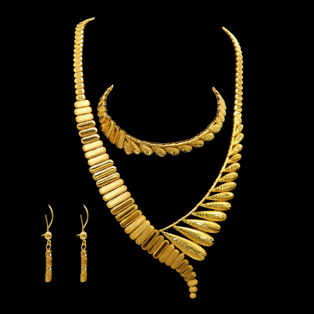 21K Gold Necklace Set