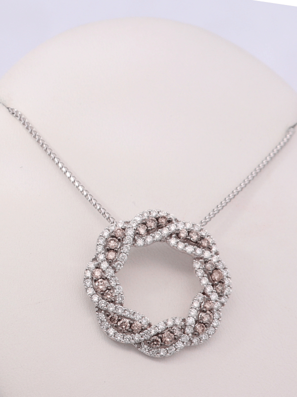 14K White Gold Diamond Necklace – SW31577