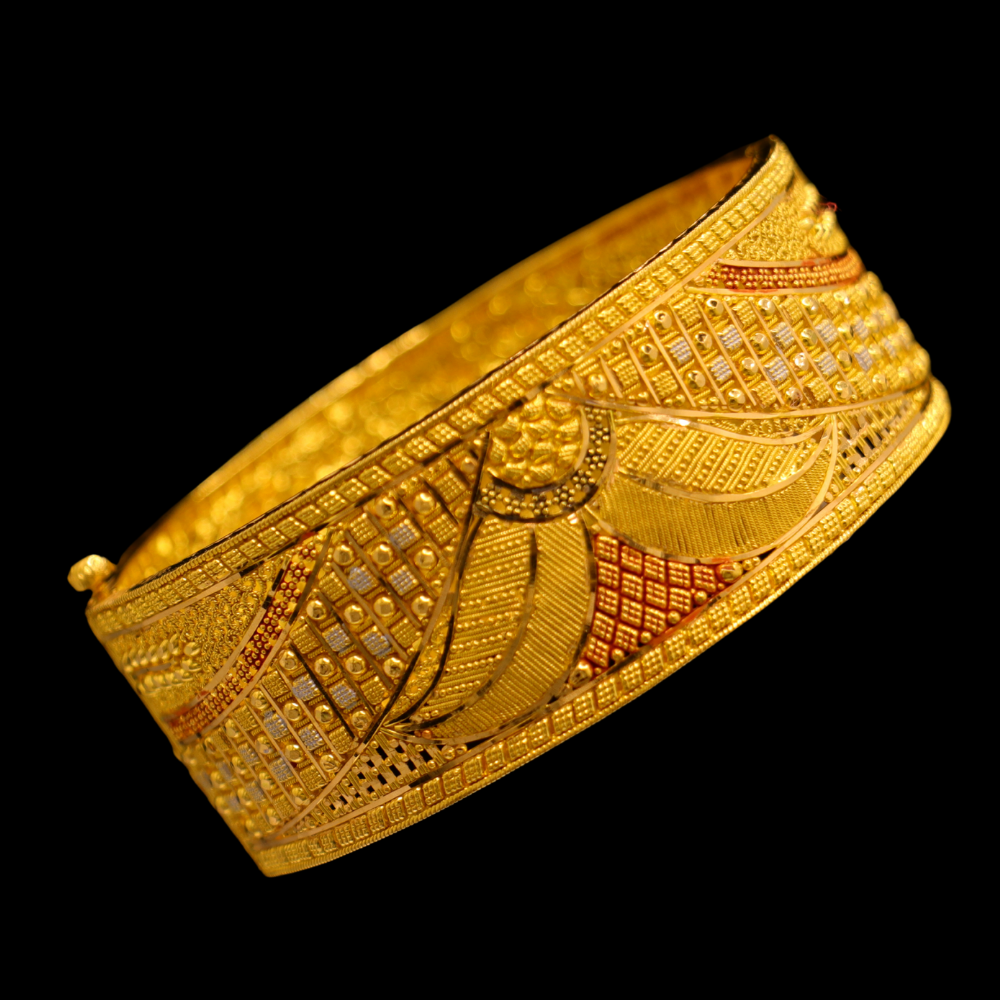 21K Gold Bangle Bracelet – SB25669 image 2 of 2