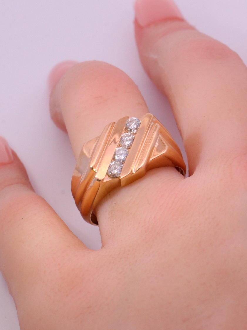 14K White Gold Men's Diamond – SW10197