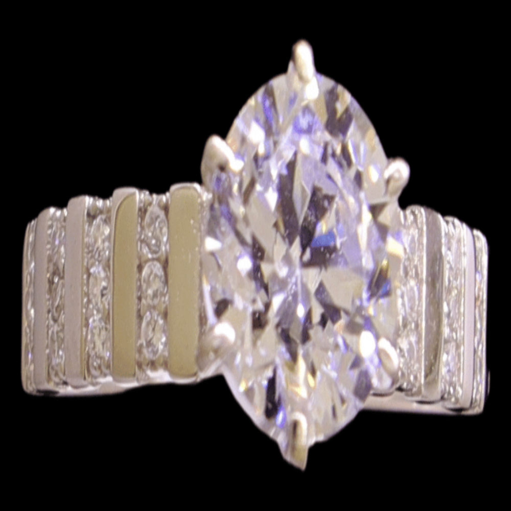 18K White Gold Bridal Ring