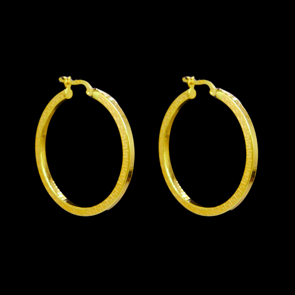 21K Gold Stud Drop Earrings - SW32962