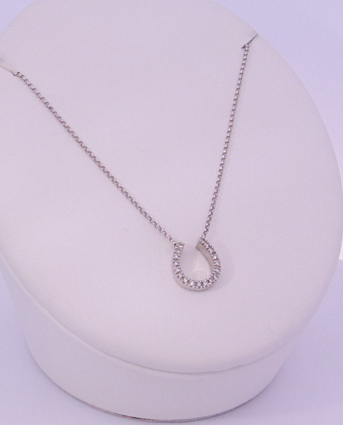 14K White Gold Diamond Necklace – 8601