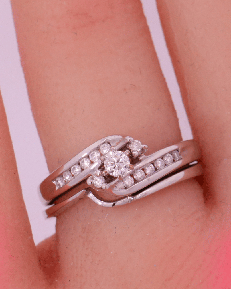 14K White Gold Diamond Bridal Set - SW22583, 6