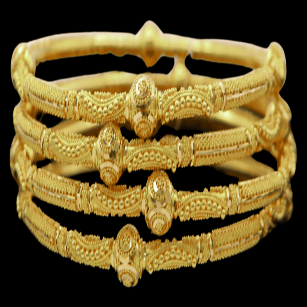 22k Gold Bangle Set (L)