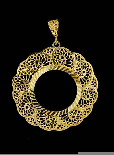 21K Gold Coin Frame – 7304