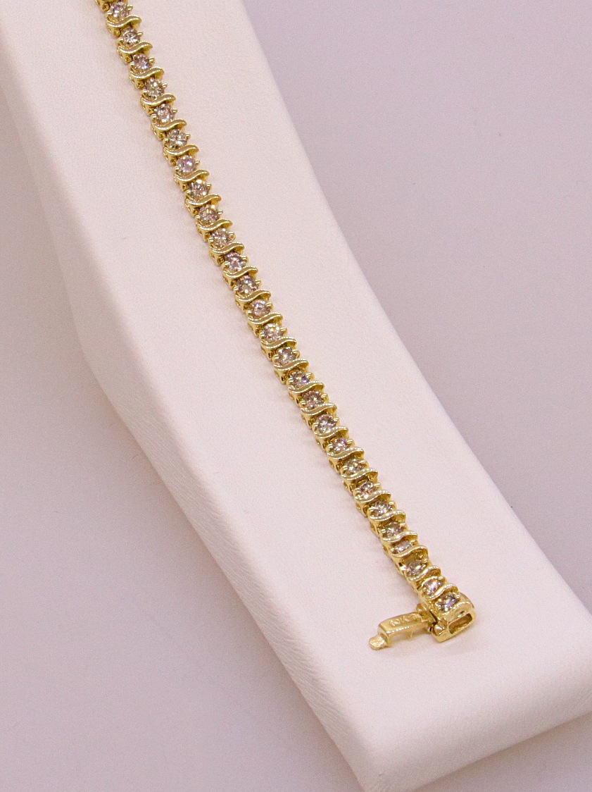 10K Yellow Gold Diamond Bracelet – 8587 image 2 of 2