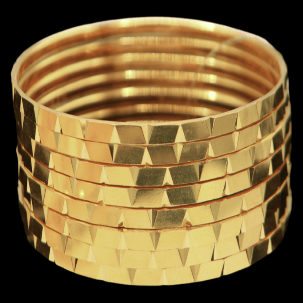22K Gold Bangle Set (M)