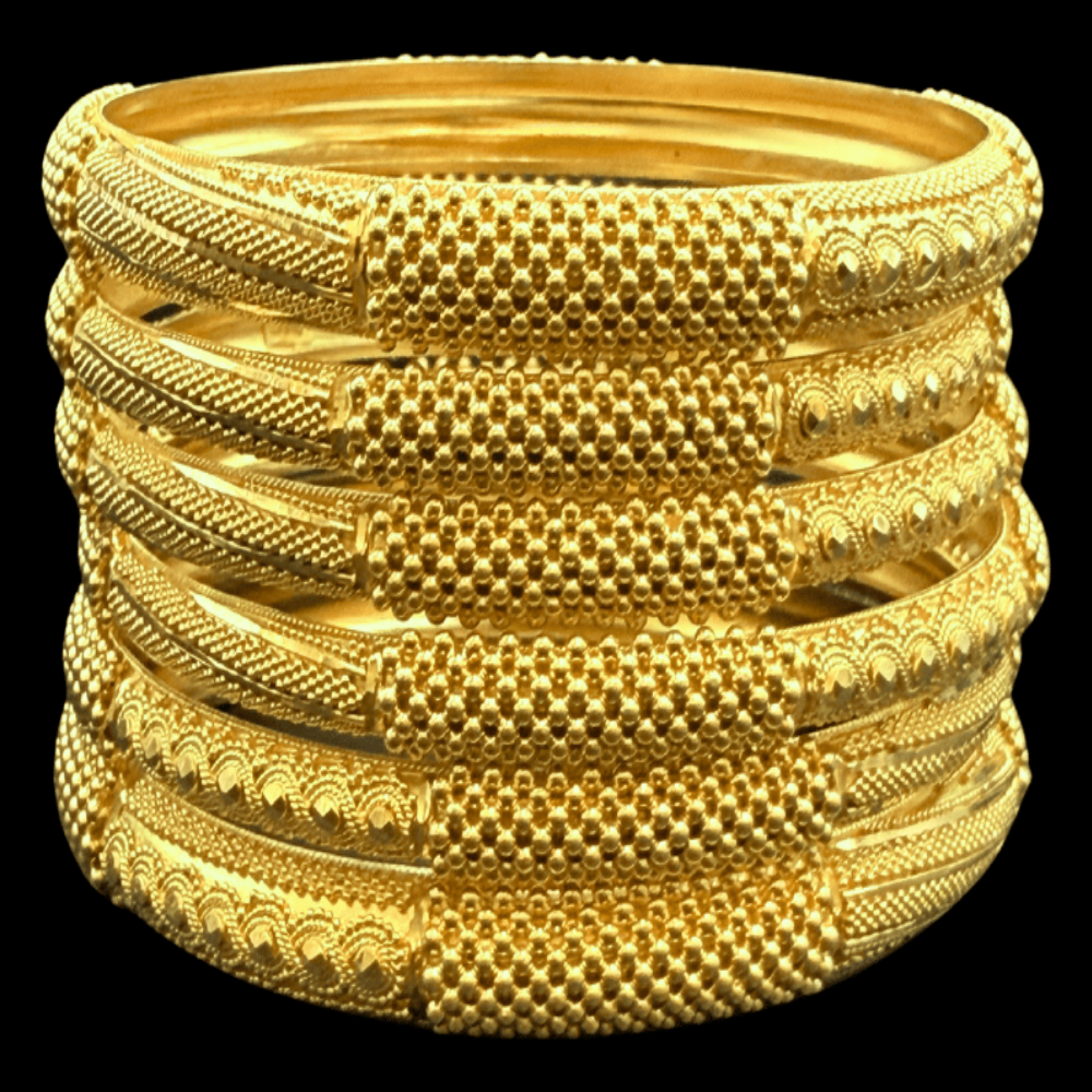 22K Gold Bangle Set, S (19) – SB32774