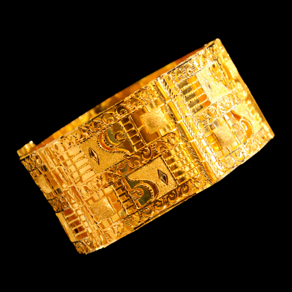 21K Gold Bangle Bracelet – SB26938 image 2 of 2